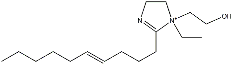 2-(4-Decenyl)-1-ethyl-1-(2-hydroxyethyl)-2-imidazoline-1-ium Struktur