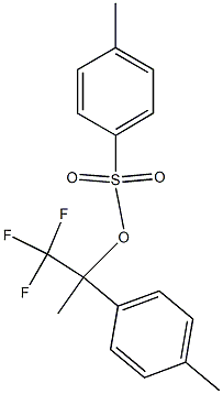 4-Methylbenzenesulfonic acid 1-(trifluoromethyl)-1-(4-methylphenyl)ethyl ester Struktur