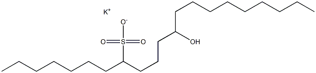 12-Hydroxyhenicosane-8-sulfonic acid potassium salt Struktur