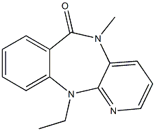 5,11-Dihydro-11-ethyl-5-methyl-6H-pyrido[2,3-b][1,4]benzodiazepin-6-one Struktur