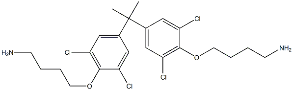 2,2-Bis[3,5-dichloro-4-(4-aminobutoxy)phenyl]propane Struktur