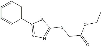 [(5-Phenyl-1,3,4-thiadiazol-2-yl)thio]acetic acid ethyl ester Struktur