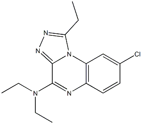 8-Chloro-4-diethylamino-1-ethyl[1,2,4]triazolo[4,3-a]quinoxaline Struktur