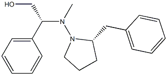 (2S)-2-Benzyl-1-[N-methyl-N-[(1R)-2-hydroxy-1-phenylethyl]amino]pyrrolidine Struktur