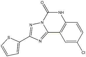 9-Chloro-2-(2-thienyl)[1,2,4]triazolo[1,5-c]quinazolin-5(6H)-one Struktur