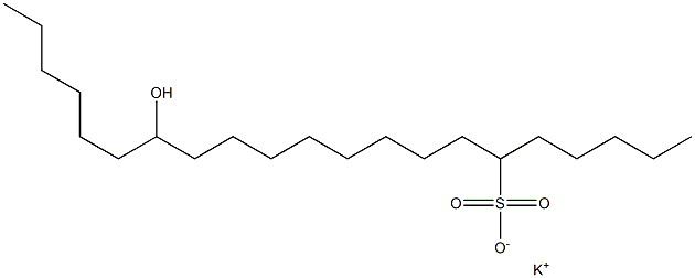 15-Hydroxyhenicosane-6-sulfonic acid potassium salt Struktur