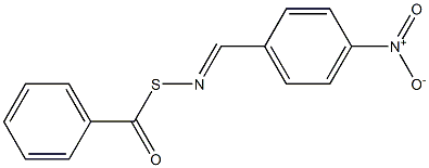 S-Benzoyl-N-(p-nitrobenzylidene)thiohydroxylamine Struktur