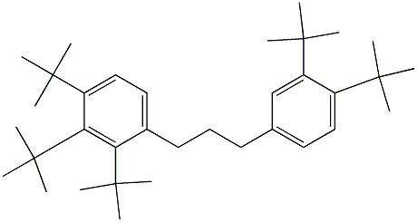 1-(2,3,4-Tri-tert-butylphenyl)-3-(3,4-di-tert-butylphenyl)propane Struktur