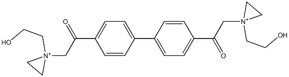 1,1'-[(1,1'-Biphenyl-4,4'-diyl)bis(2-oxoethylene)]bis[1-(2-hydroxyethyl)-aziridinium] Struktur