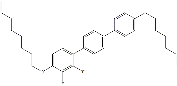 4-Octyloxy-4''-heptyl-2,3-difluoro-1,1':4',1''-terbenzene Struktur