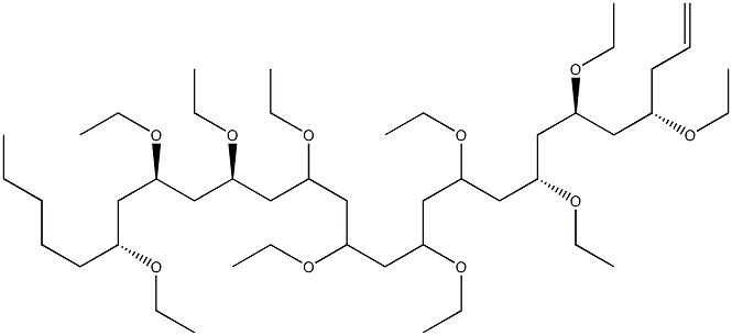 (4S,6S,8S,18R,20R,22R)-4,6,8,10,12,14,16,18,20,22-Decaethoxy-1-heptacosene Struktur