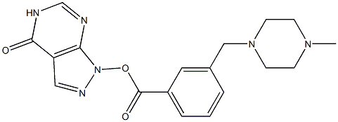 1,5-Dihydro-4-oxo-4H-pyrazolo[3,4-d]pyrimidin-1-ol 3-[(4-methylpiperazin-1-yl)methyl]benzoate Struktur