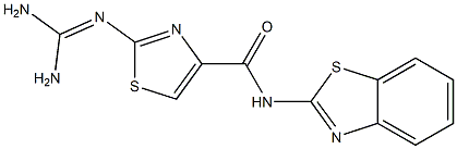 2-(Diaminomethyleneamino)-N-(2-benzothiazolyl)thiazole-4-carboxamide Struktur