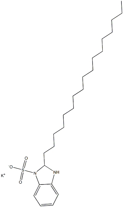 2,3-Dihydro-2-heptadecyl-1H-benzimidazole-1-sulfonic acid potassium salt Struktur