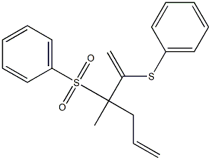 2-Phenylthio-3-phenylsulfonyl-3-methyl-1,5-hexadiene Struktur