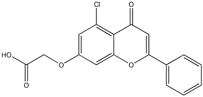 [[5-Chloro-2-phenyl-4-oxo-4H-1-benzopyran-7-yl]oxy]acetic acid Struktur