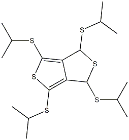 1,3,4,6-Tetrakis(isopropylthio)-1H,3H-thieno[3,4-c]thiophene Struktur