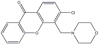 3-Chloro-4-(morpholinomethyl)-9H-xanthen-9-one Struktur