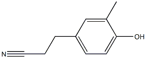 4-Hydroxy-3-methylbenzenepropionitrile Struktur