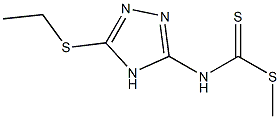 N-(5-Ethylthio-4H-1,2,4-triazol-3-yl)dithiocarbamic acid methyl ester Struktur