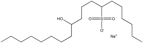 11-Hydroxynonadecane-7-sulfonic acid sodium salt Struktur