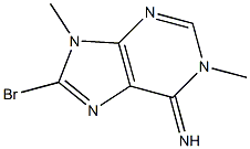 8-Bromo-6-imino-1,9-dimethyl-1,6-dihydro-9H-purine Struktur