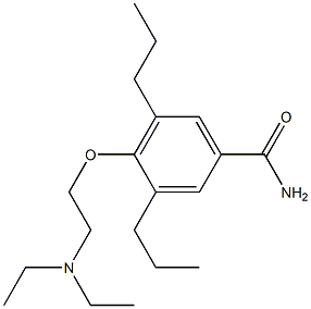 4-[2-(Diethylamino)ethoxy]-3,5-dipropylbenzamide Struktur