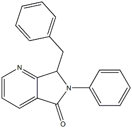 6-Phenyl-7-phenylmethyl-6,7-dihydro-5H-pyrrolo[3,4-b]pyridin-5-one Struktur