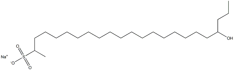 20-Hydroxytricosane-2-sulfonic acid sodium salt Struktur