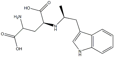 (-)-4-Amino-N-[(S)-2-(1H-indole-3-yl)-1-methylethyl]-L-glutamic acid Struktur