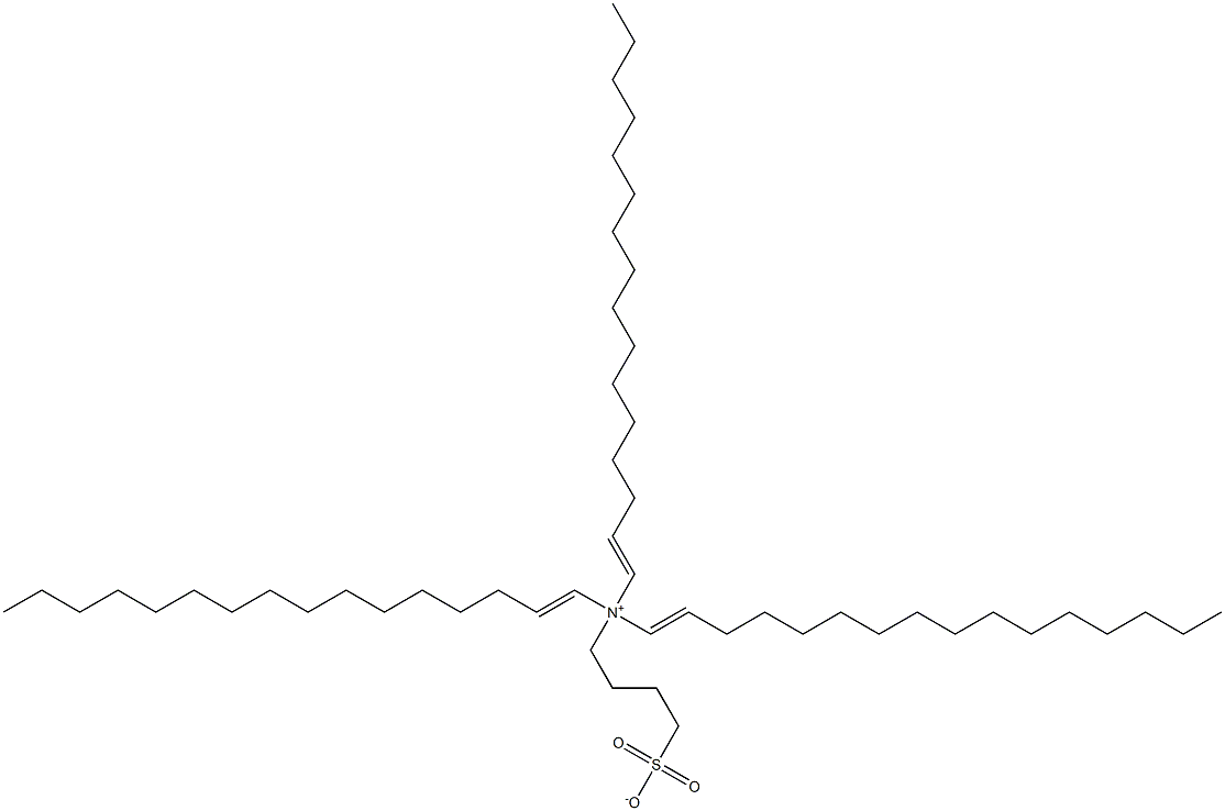 N,N-Di(1-hexadecenyl)-N-(4-sulfonatobutyl)-1-hexadecen-1-aminium Struktur