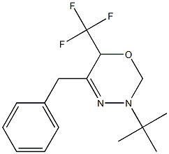 3,6-Dihydro-3-(tert-butyl)-5-benzyl-6-trifluoromethyl-2H-1,3,4-oxadiazine Struktur