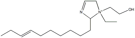 2-(7-Decenyl)-1-ethyl-1-(2-hydroxyethyl)-3-imidazoline-1-ium Struktur