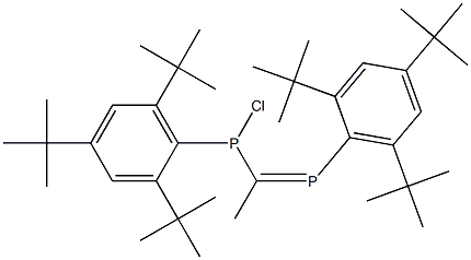 (Z)-1,3-Bis[2,4,6-tri(tert-butyl)phenyl]-2-methyl-3-chloro-1,3-diphospha-1-propene Struktur