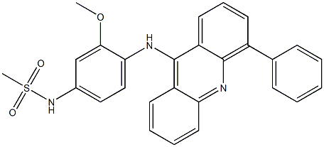 N-[3-Methoxy-4-[(4-phenyl-9-acridinyl)amino]phenyl]methanesulfonamide Struktur