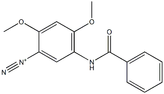 5-(Benzoylamino)-2,4-dimethoxybenzenediazonium Struktur