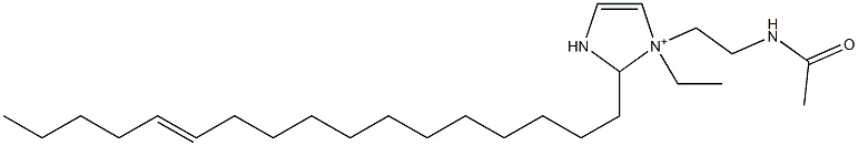 1-[2-(Acetylamino)ethyl]-1-ethyl-2-(12-heptadecenyl)-4-imidazoline-1-ium Struktur