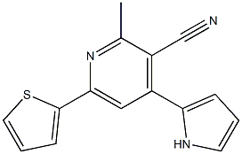 2-Methyl-4-(1H-pyrrol-2-yl)-6-(2-thienyl)pyridine-3-carbonitrile Struktur