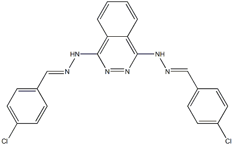 1,4-Bis[2-(4-chlorobenzylidene)hydrazino]phthalazine Struktur