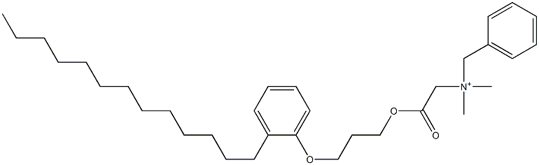 N,N-Dimethyl-N-benzyl-N-[[[3-(2-tridecylphenyloxy)propyl]oxycarbonyl]methyl]aminium Struktur