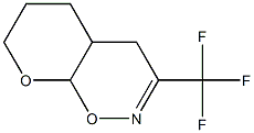 3-(Trifluoromethyl)-4a,5,6,7-tetrahydro-4H,8aH-pyrano[3,2-e]-1,2-oxazine Struktur