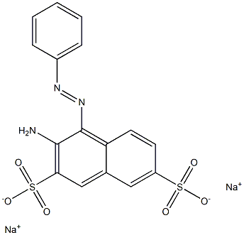 3-Amino-4-phenylazo-2,7-naphthalenedisulfonic acid disodium salt Struktur