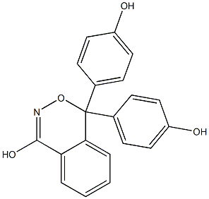 4-Hydroxy-1,1-bis(4-hydroxyphenyl)-1H-2,3-benzoxazine Struktur