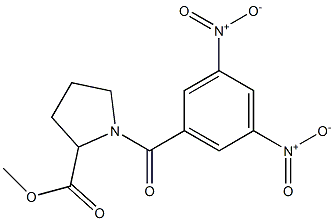 (1S)-1-(3,5-Dinitrobenzoyl)pyrrolidine-2-carboxylic acid methyl ester Struktur