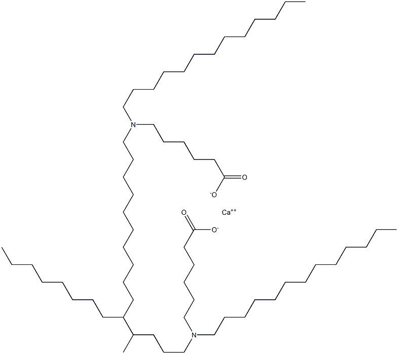 Bis[6-(ditridecylamino)hexanoic acid]calcium salt Struktur