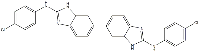 2,2'-Bis(4-chlorophenylamino)-6,6'-bi[1H-benzimidazole] Struktur