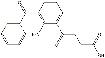 4-(2-Amino-3-benzoylphenyl)-4-oxobutyric acid Struktur