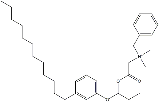 N,N-Dimethyl-N-benzyl-N-[[[1-(3-dodecylphenyloxy)propyl]oxycarbonyl]methyl]aminium Struktur