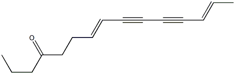 (7E,13E)-7,13-Pentadecadiene-9,11-diyn-4-one Struktur