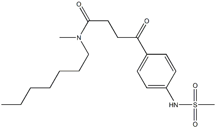 N-Heptyl-N-methyl-4-(4-methylsulfonylaminophenyl)-4-oxobutyramide Struktur